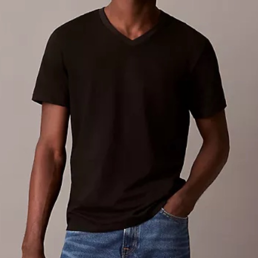 Calvin Klein Liquid Touch Classic V Neck T-Shirt Men  (L)